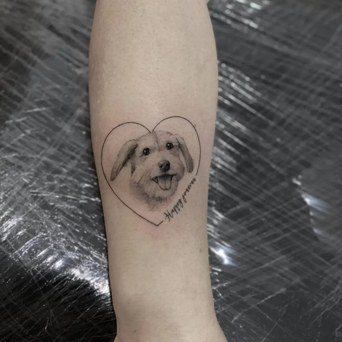 하트와 강아지의얼굴 타투 일기!