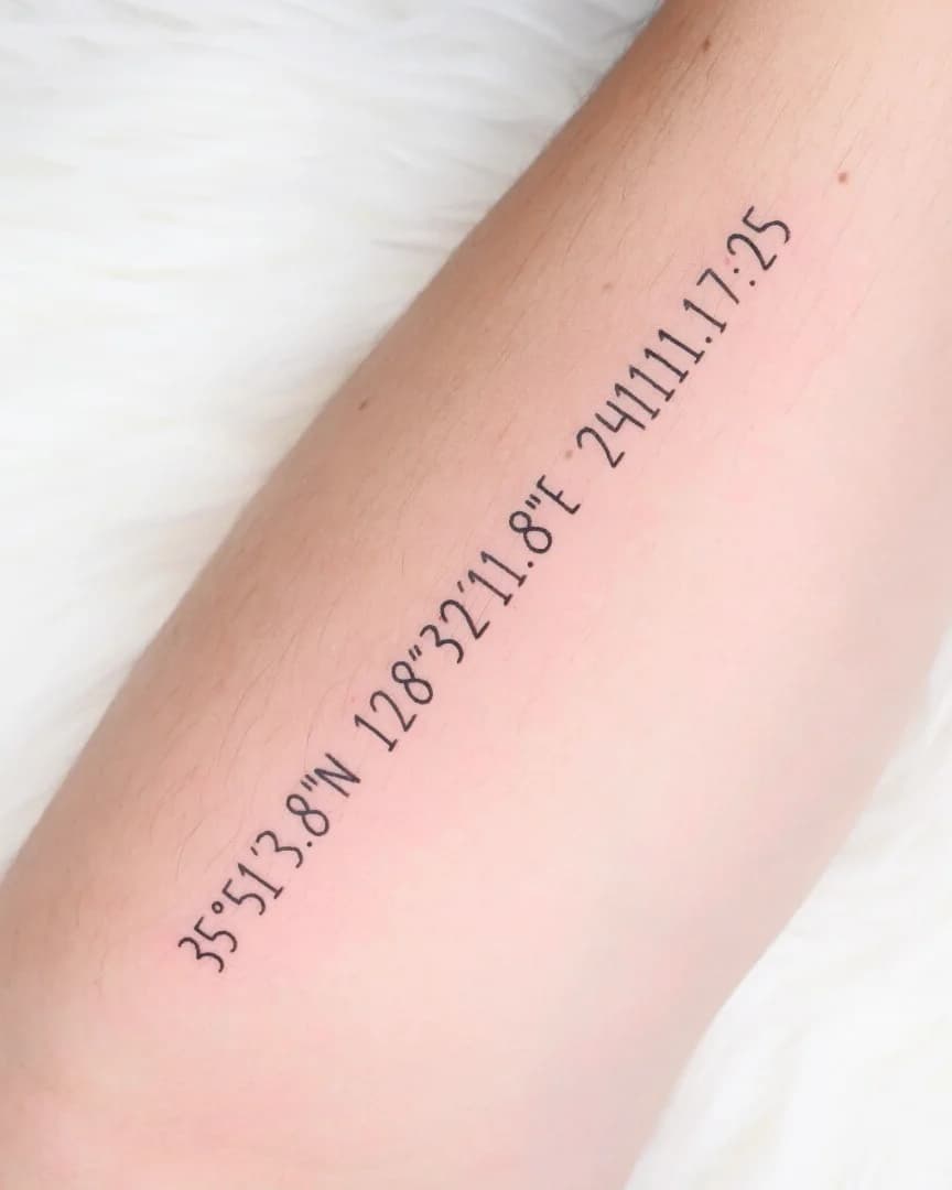 좌표 레터링타투